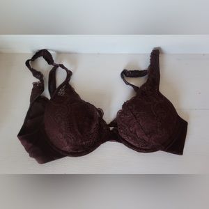 Cake Maternity Truffles Nursing bra lace 32B plunge purple brown